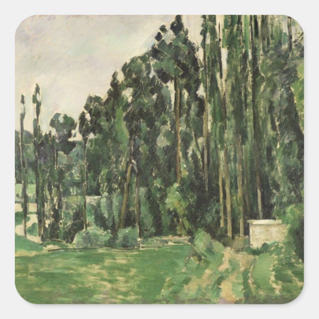 Paul Cezanne | The Poplars, c.1879-82 Square Sticker (Front)