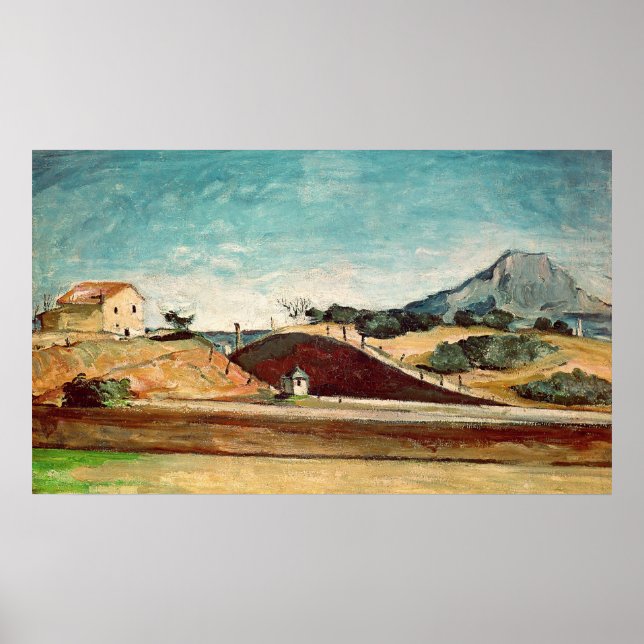 Paul Cezanne | The Railway Cutting, c.1870 Poster (Front)