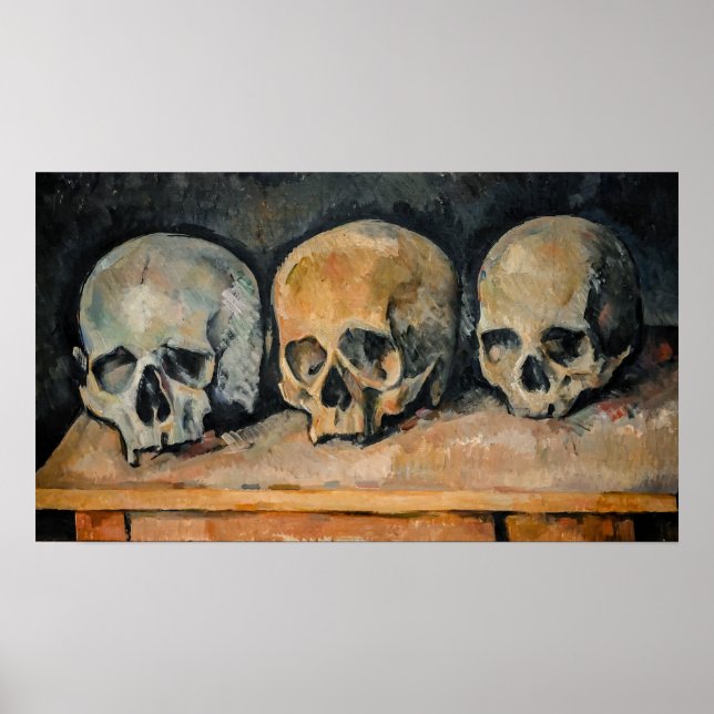 Paul Cezanne - The Three Skull  Poster (Front)