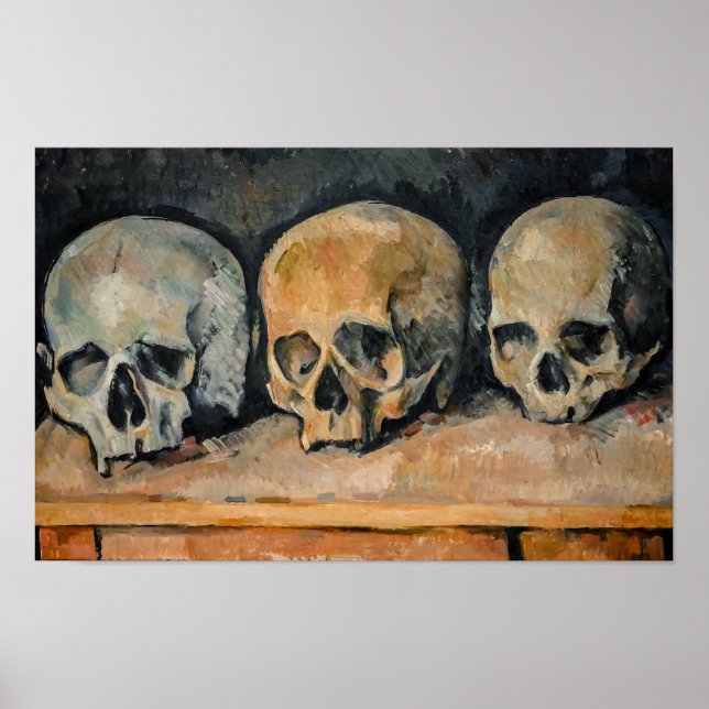 Paul Cezanne - The Three Skull  Poster (Front)