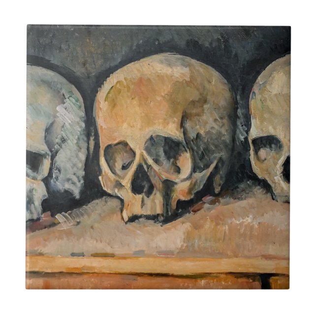 Paul Cezanne - The Three Skull Tile (Front)