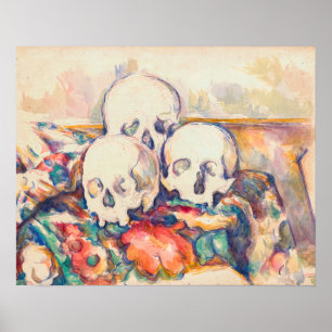 Paul Cezanne - The Three Skull Watercolor Poster