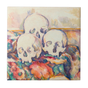 Paul Cezanne - The Three Skull Watercolor Tile