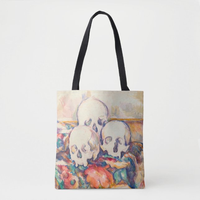 Paul Cezanne - The Three Skull Watercolor Tote Bag (Front)