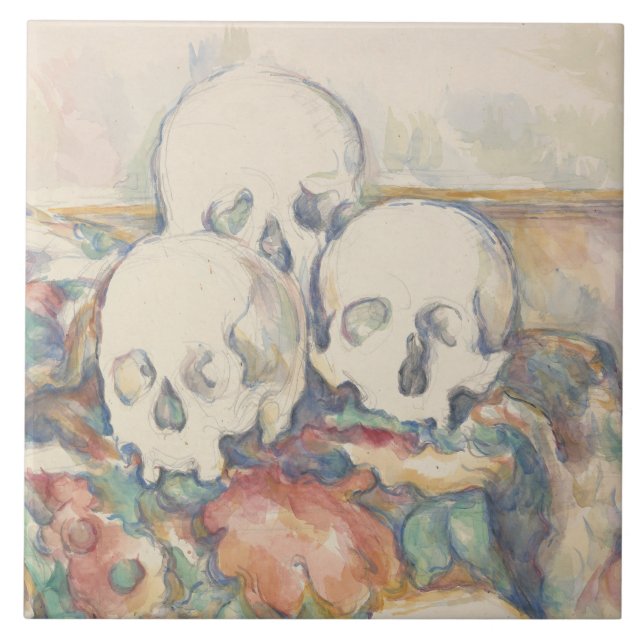 Paul Cezanne - The Three Skulls Tile (Front)