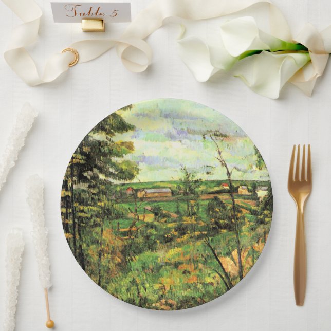 Paul Cezanne, The Valley of the Oise, Paper Plate (Wedding)