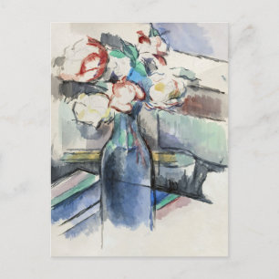 Paul Cézanne's Roses in a Bottle (1900-1904) Postcard