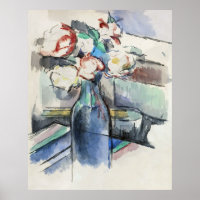 Paul Cézanne's Roses in a Bottle (1900-1904)