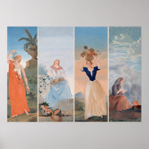 Paul Cezanne's The Four Seasons Poster