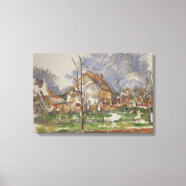 Paul Cezzane - Winter Landscape, Giverny Canvas Print (Front)