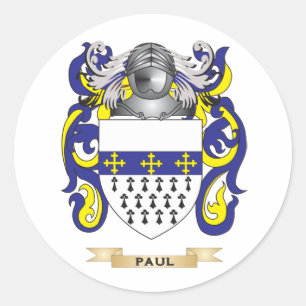Paul Coat of Arms (Family Crest) Classic Round Sticker