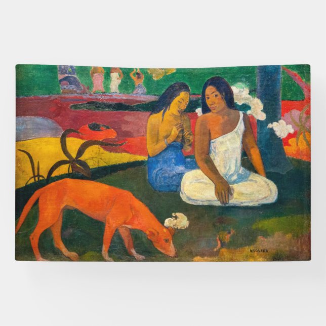 Paul Gauguin - Arearea / The Red Dog Banner (Horizontal)