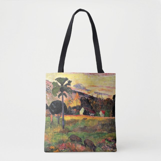 Paul Gauguin art: Come Here, Road in Tahiti, Tote Bag (Front)