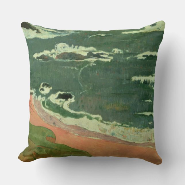 Paul Gauguin | Beach at Le Pouldu, 1889 Cushion (Front)