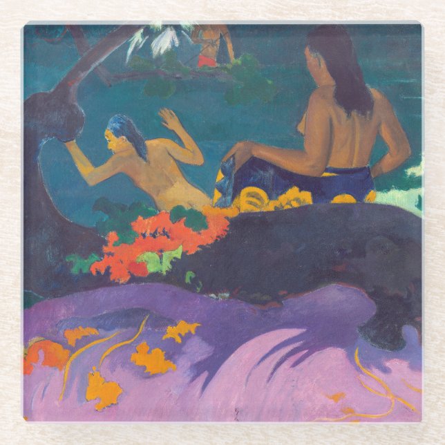 Paul Gauguin - By the Sea / Fatata te Miti Glass Coaster (Front)