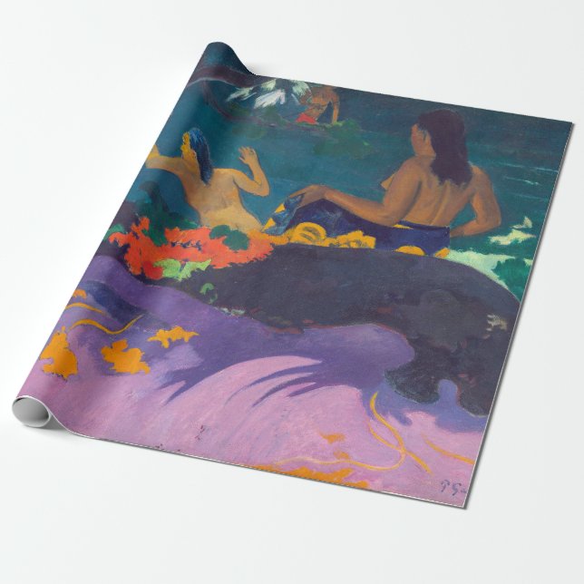Paul Gauguin - By the Sea / Fatata te Miti Wrapping Paper (Unrolled)