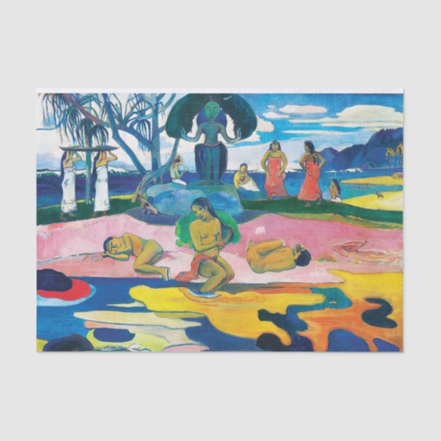 Paul Gauguin Day of the God (Mahana no atua) Art Tissue Paper (Front)