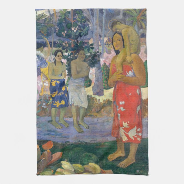 Paul Gauguin - Hail Mary / Ia Orana Maria Tea Towel (Vertical)