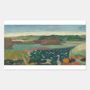 Paul Gauguin - Haystacks in Brittany Rectangular Sticker
