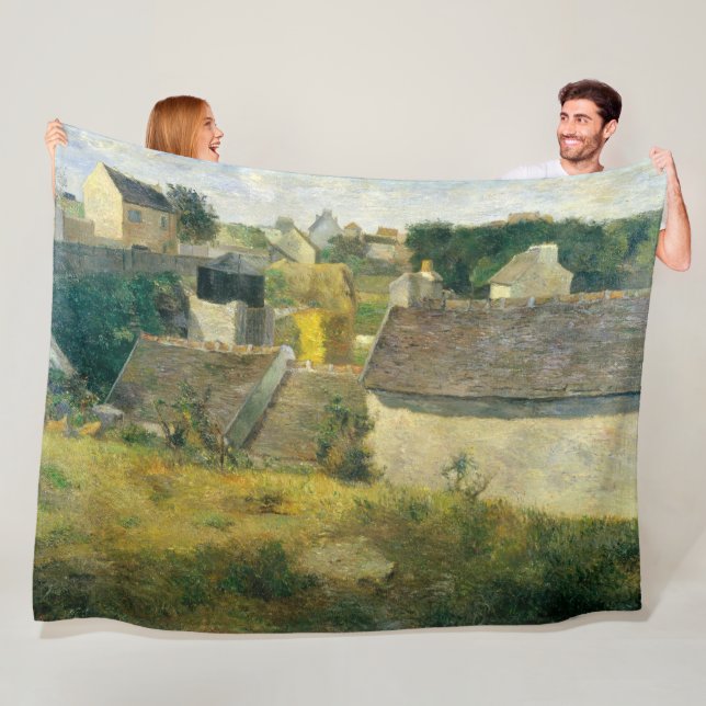 Paul Gauguin Houses at Vaugirard  Fleece Blanket (In Situ)