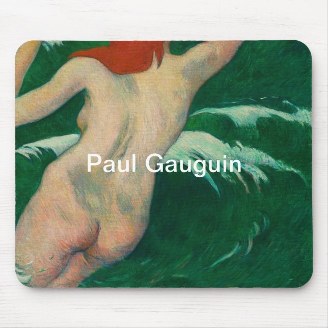 Paul Gauguin In the Waves (Dans les Vagues) Mouse Pad (Front)