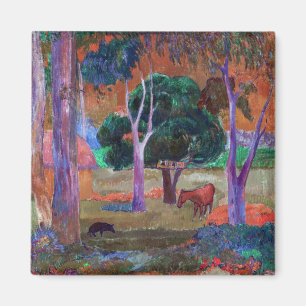 Paul Gauguin - Landscape with a Pig and a Horse Magnet