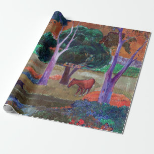 Paul Gauguin - Landscape with a Pig and a Horse Wrapping Paper