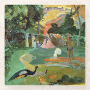 Paul Gauguin   Matamoe or, Landscape with Peacocks Glass Coaster
