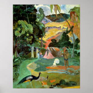 Paul Gauguin | Matamoe or, Landscape with Peacocks Poster