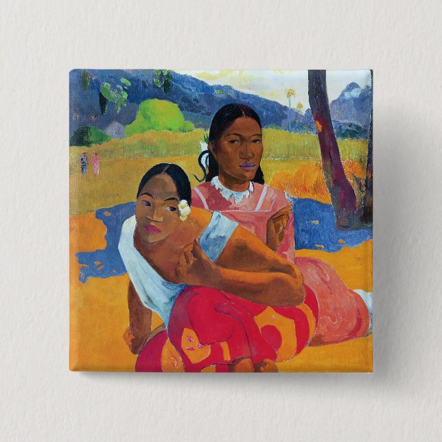 Paul Gauguin | Nafea Faaipoipo , 1892 15 Cm Square Badge (Front)