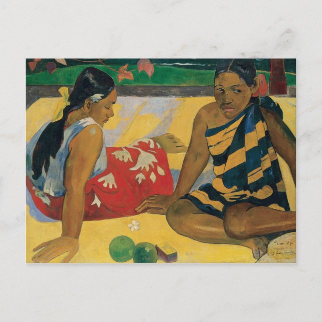 Paul Gauguin - Parau Api. What News Postcard (Front)