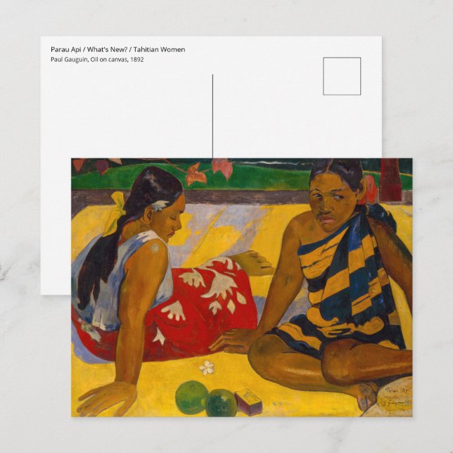 Paul Gauguin - Parau Api / What's New? Postcard (Front/Back)