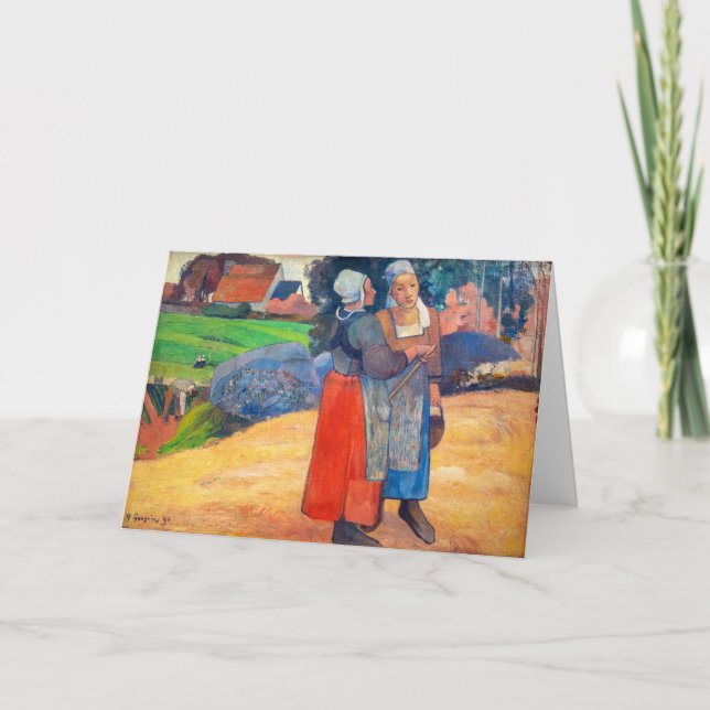 Paul Gauguin - Paysannes Bretonnes Card (Front)