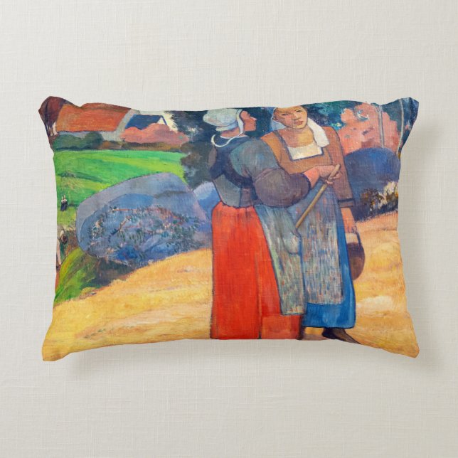 Paul Gauguin - Paysannes Bretonnes Decorative Cushion (Front)