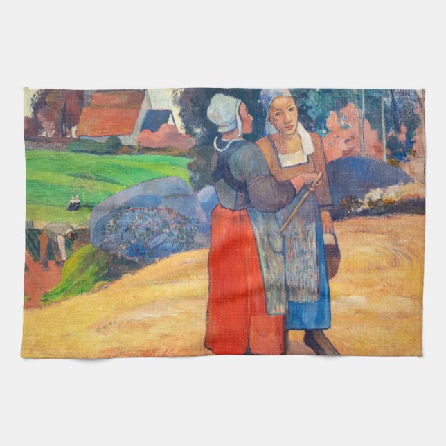 Paul Gauguin - Paysannes Bretonnes Tea Towel (Horizontal)