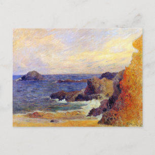 Paul Gauguin - Rocky Coast Fine Art Painting Postcard