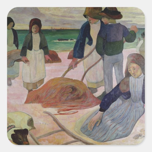 Paul Gauguin | Seaweed Gatherers, 1889 Square Sticker (Front)