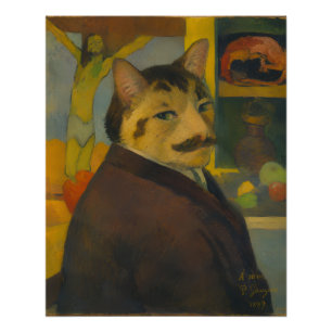 Paul Gauguin Self-Portrait as a Cat Poster