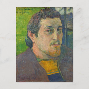 Paul Gauguin Self Portrait dedicated to Carriere Postcard