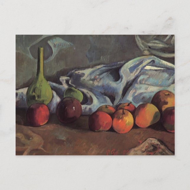 Paul Gauguin-Still life with apples and green vase Postcard (Front)