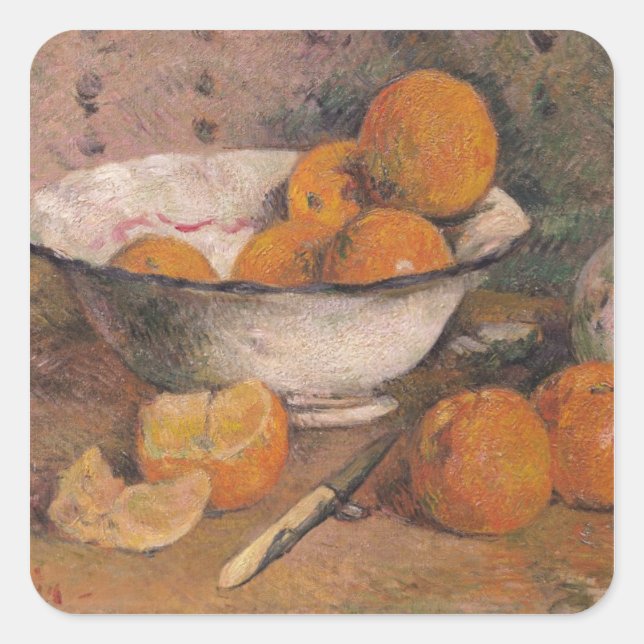 Paul Gauguin | Still life with Oranges, 1881 Square Sticker (Front)