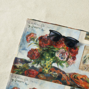 Paul Gauguin Still Life with Peonies Classic Beach Towel