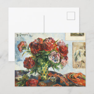 Paul Gauguin Still Life with Peonies Classic Postcard