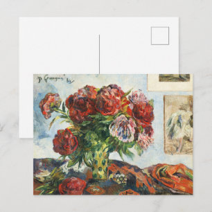 Paul Gauguin Still Life with Peonies Classic Postcard