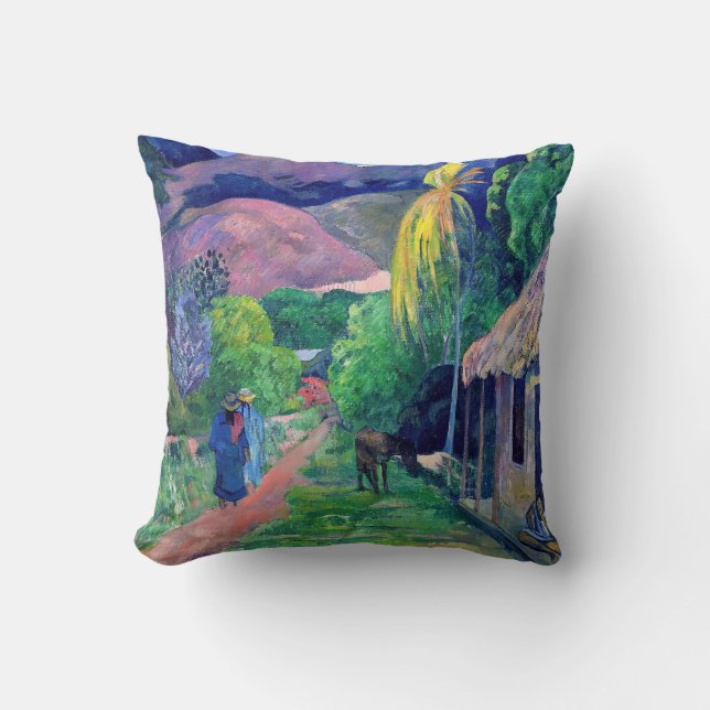 Paul Gauguin - Street in Tahiti Cushion (Front)