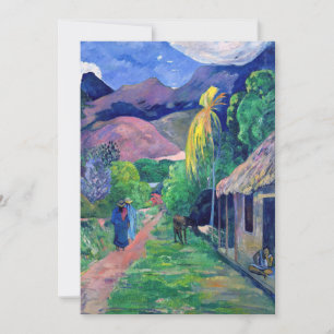 Paul Gauguin - Street in Tahiti Invitation