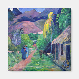 Paul Gauguin - Street in Tahiti Magnet