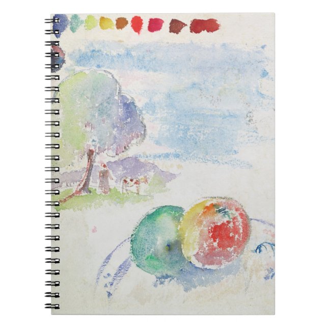 Paul Gauguin | Study of Fruits and a Landscape, 18 Spiral Notebook (Front)