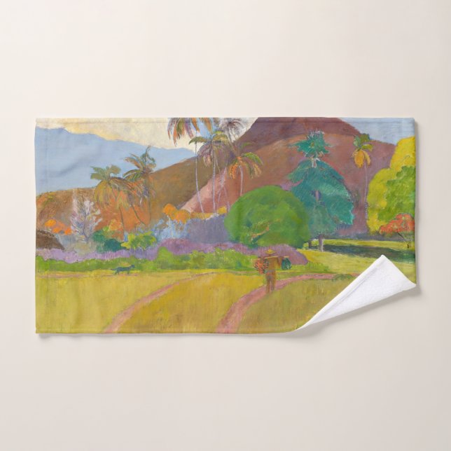 Paul Gauguin - Tahitian Landscape Bath Towel Set (Hand Towel)