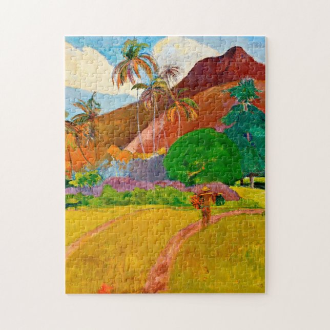 Paul Gauguin - Tahitian Landscape Jigsaw Puzzle (Vertical)